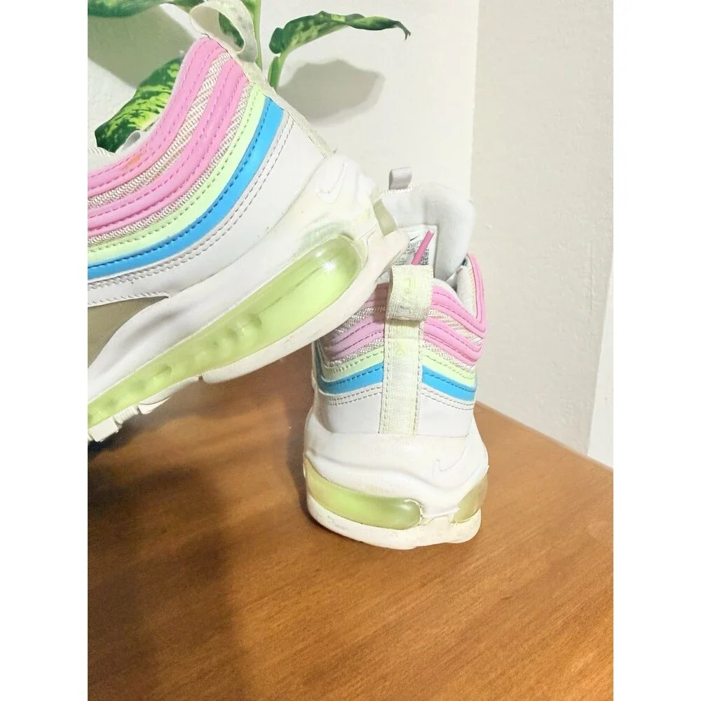 Nike Air Max 97 White Barely Volt Platinum Tint Women's Size 9.5 CW7017-1